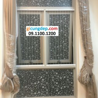 Decal dán kính/kiếng hoa tuyết