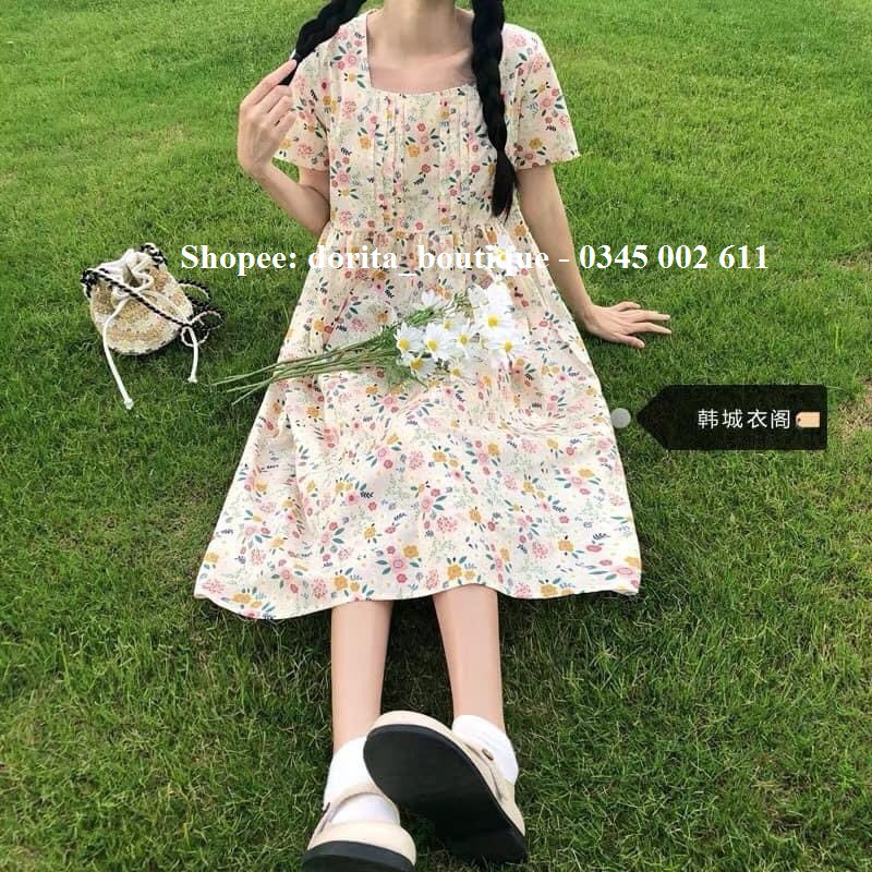 Váy babydoll hoa nhí dáng dài - Đầm babydoll đầm hoa nhí 98 - Dorita Boutiqua | BigBuy360 - bigbuy360.vn