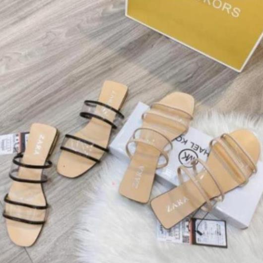 Tết Xả Sale | 2020 . * ^ | HOT SALE Dép lê zara quai mica trong fullbox tag mác . ^ new2021 , . ' " . ' . ~