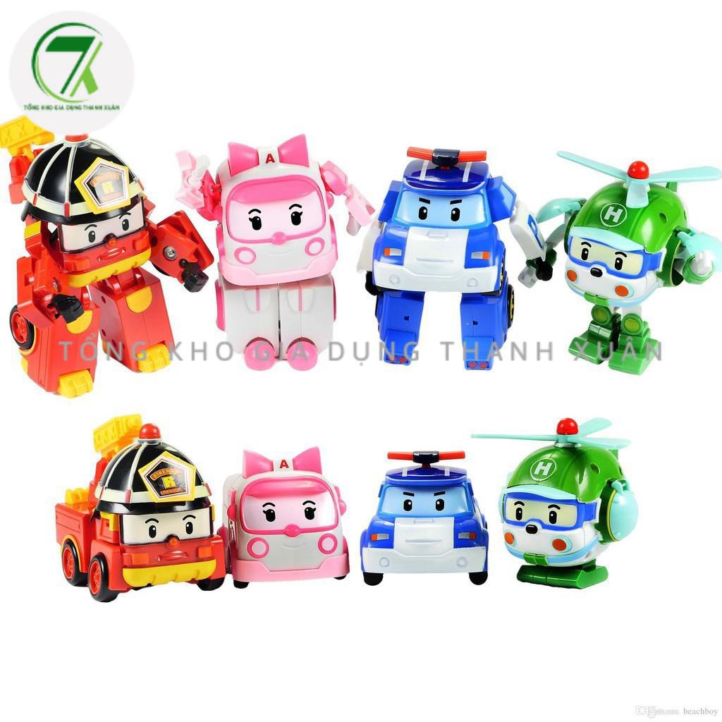 Bộ 6 xe ô tô đồ chơi Biệt đội Poli Robocar biến hình