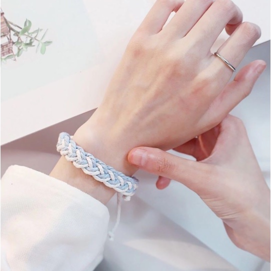 Vòng Đeo Tay Dây Bện Chất Lượng Cao Có Thể Điều Chỉnh Phù Hợp Làm Quà Valentine / Bạn Trai / Bạn Gái