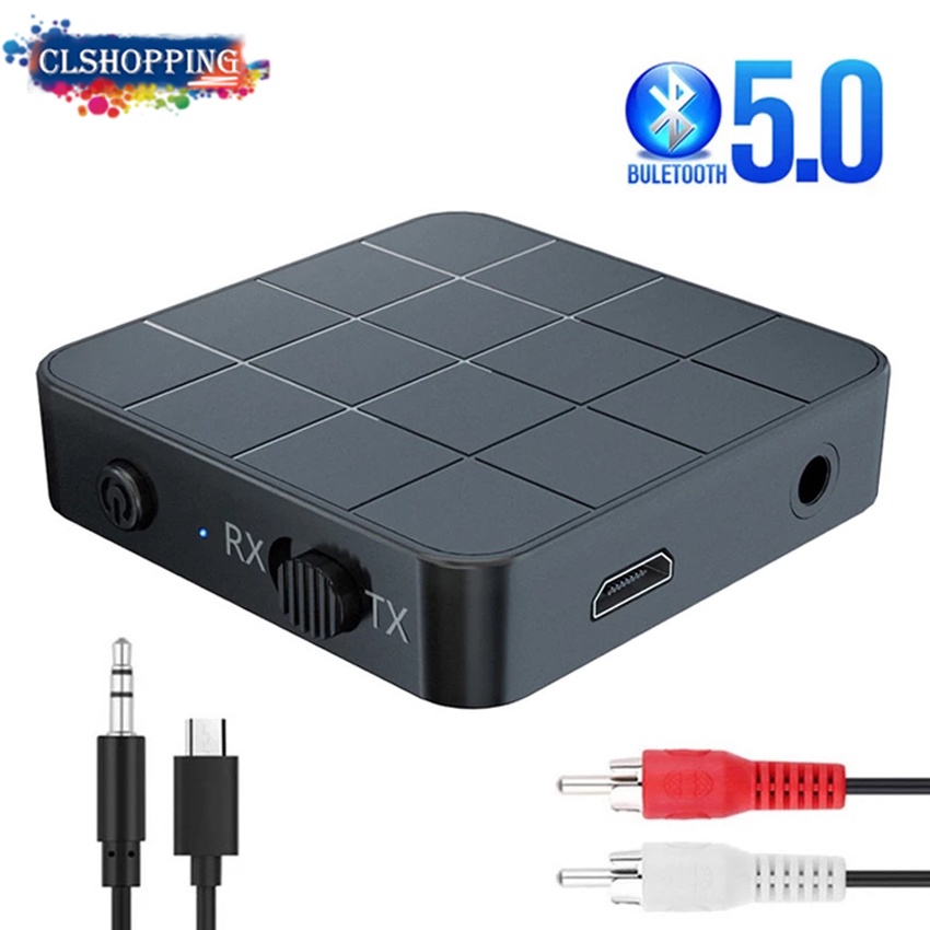 Bộ Thu Tín Hiệu Âm Thanh Bluetooth 5.0 Aux RCA 3.5mm Cho Tai Nghe Trên Xe Hơi TV Tai