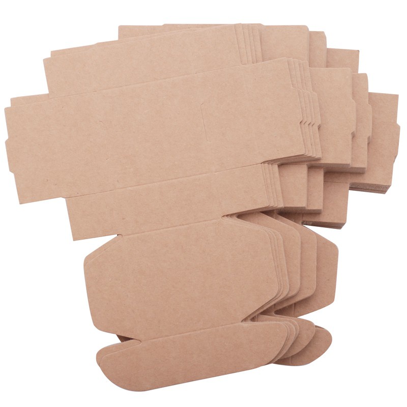 100Pcs Kraft Paper Box Nice Kraft Box Packaging Box Small Size-brown