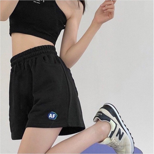 Quần đùi AF thể thao unisex Short cộc cạp chun kèm túi trước nam nữ hot | BigBuy360 - bigbuy360.vn