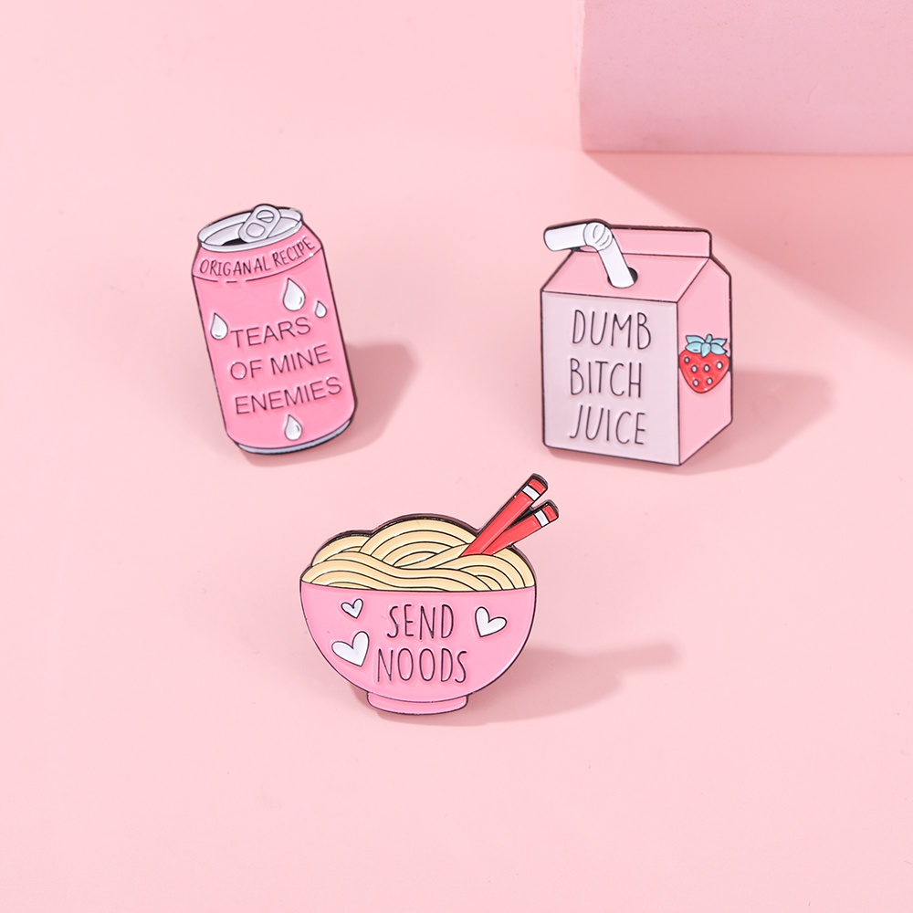 Ghim Cài Áo Tráng Men Hình Thức Ăn Ngộ Nghĩnh