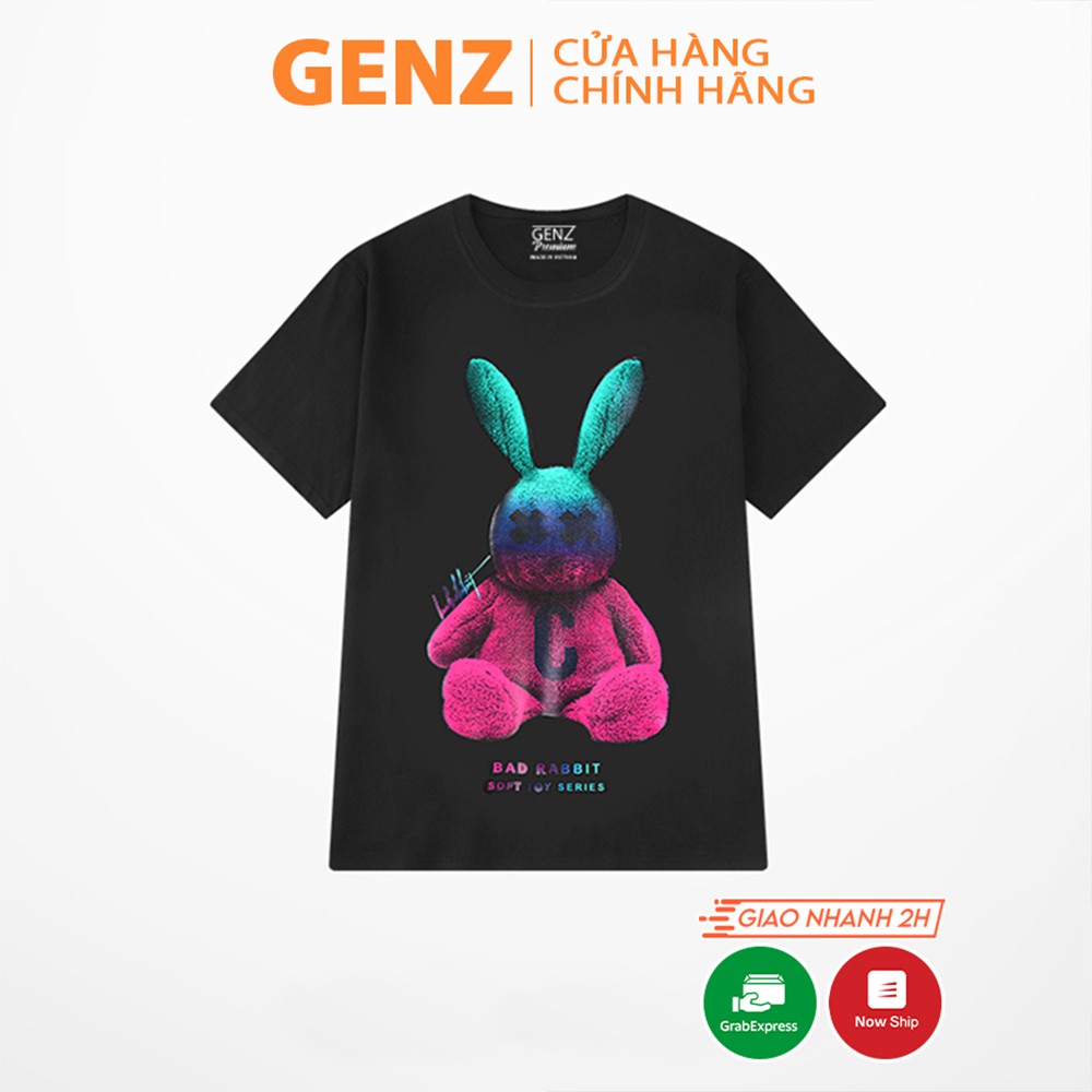 Áo thun tay lỡ GENZ dáng Unisex form rộng phong cách Nelly Ulzzang in hình Chữ Basic, CAM - Z85