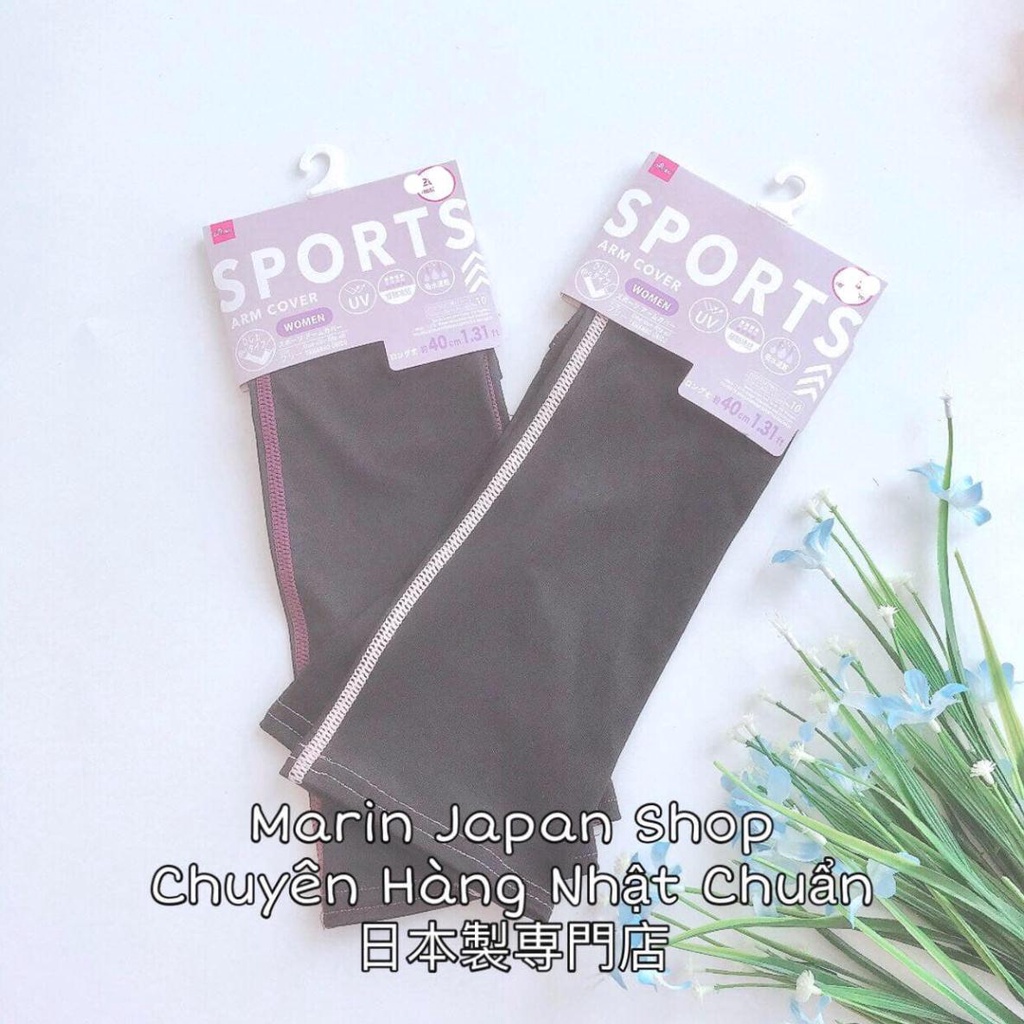 Găng taychống nắng cho nữ giới tập thể thao Sports Arm Cover dài 40cm Nhật Bản