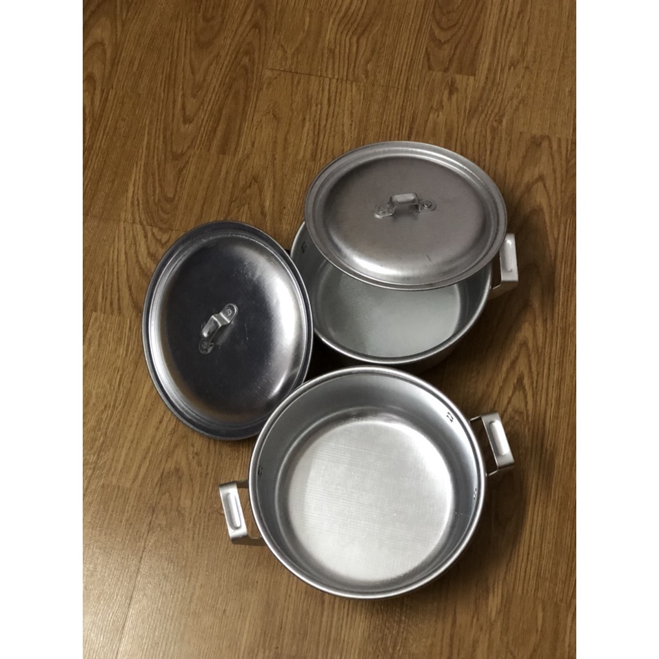 Xoong nhôm Hải Phòng có đầy đủ các size 16, 18, 20, 22, 24, 26