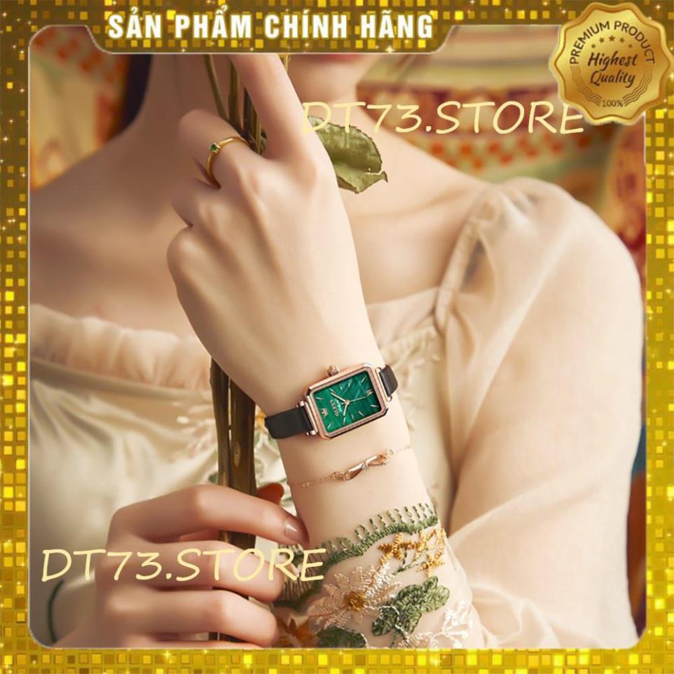 Đồng Hồ OLEVS 6624 Dây Da/Thép Không Gỉ Mặt Vuông chống vô nước Trẻ trung Thời Trang Cho Nữ