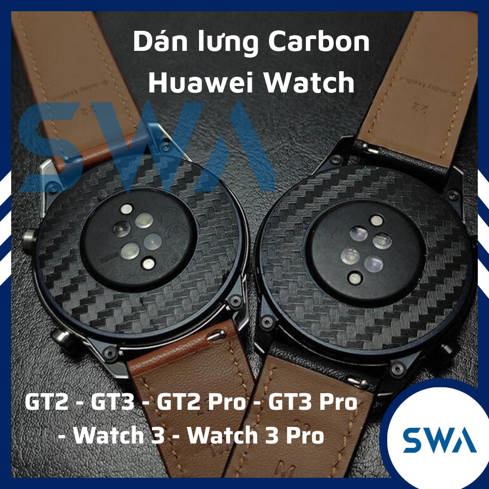 Miếng dán lưng Carbon Fiber đồng hồ Huawei Watch GT2 GT3 Runner GT2Pro thumbnail