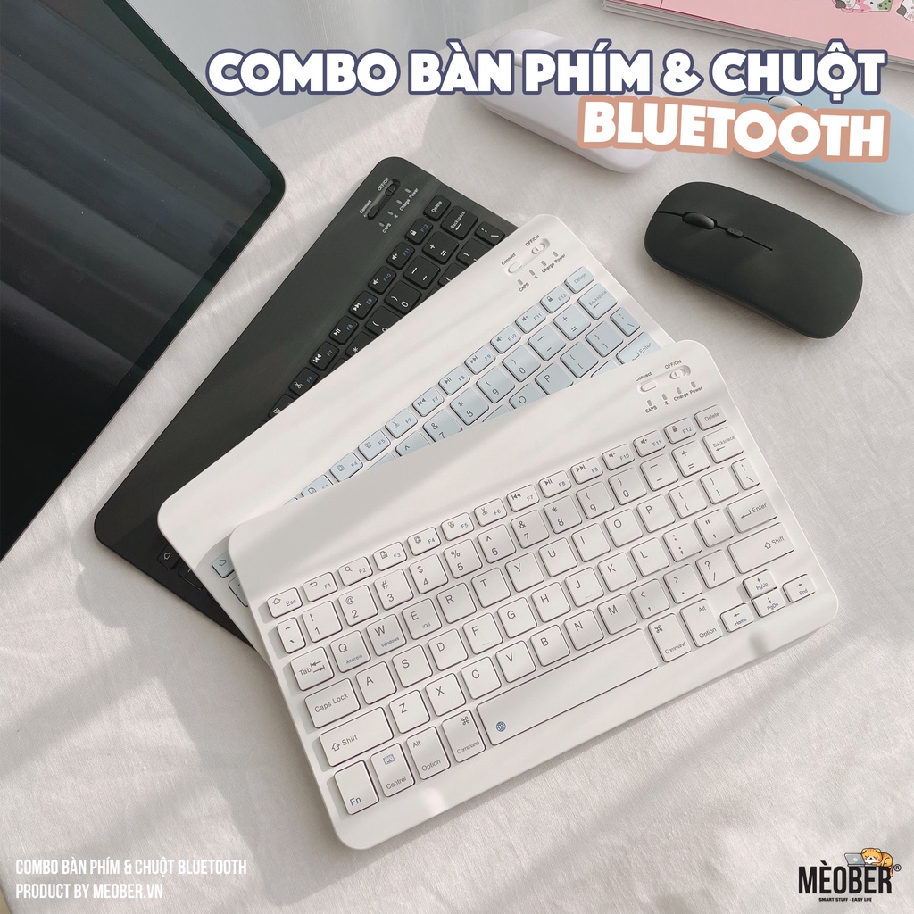 Bộ Bàn Phím và Chuột Bluetooth Siêu Mỏng Nhẹ Dành Cho tablet Pro 11,Air 4,Gen 5/6/7/8/9, Laptop, Smartphone v.v