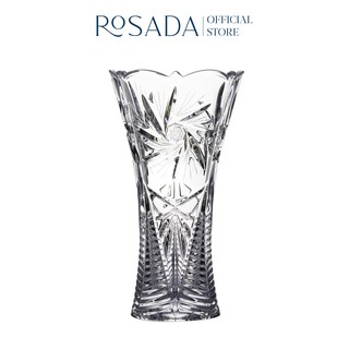 Lọ hoa pha lê bó mạ mài xoáy Crystalite Bohemia 25cm