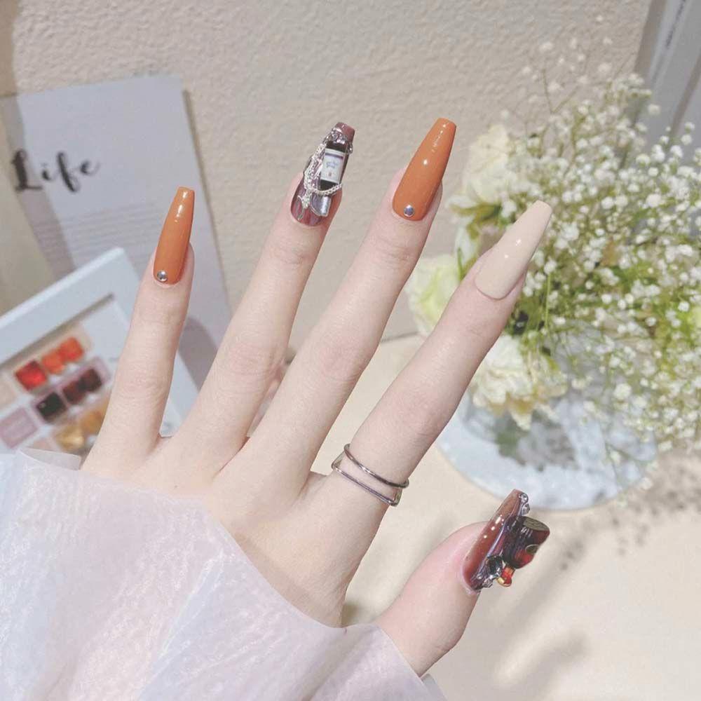 Phụ Kiện Trang Trí Móng Tay Nghệ Thuật Hình Chai Rượu Vang XO Phong Cách INS Mini DIY