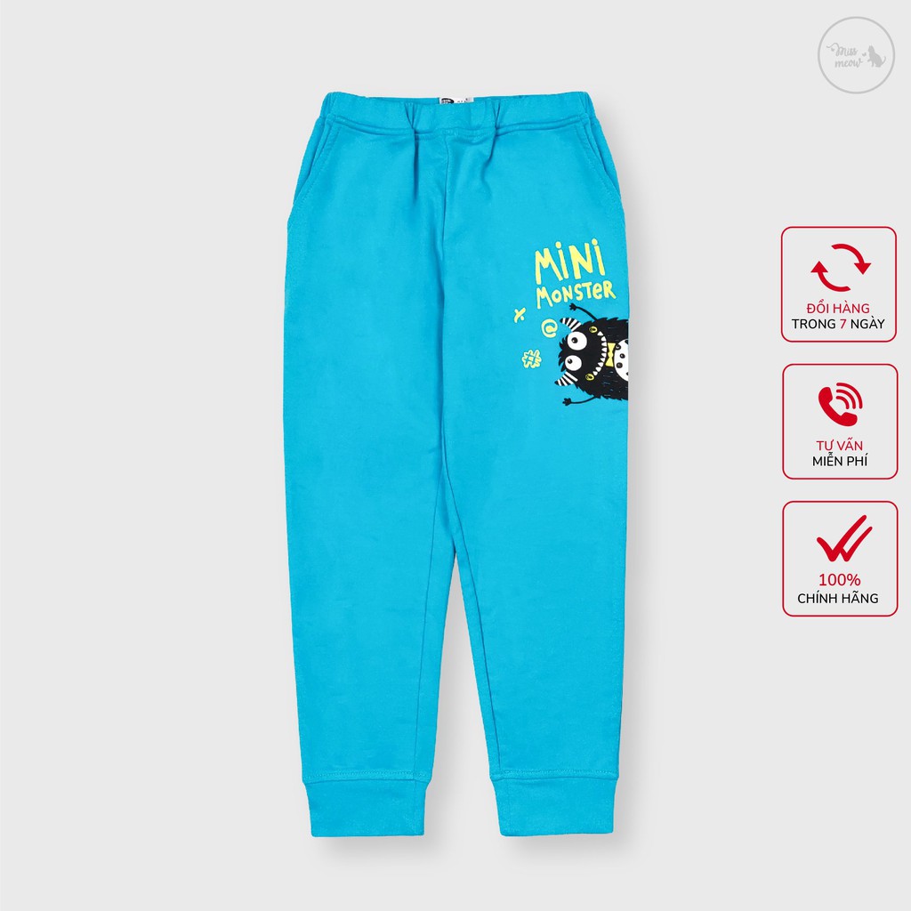 Quần Nỉ Cotton Cho Bé Trai BigFox Missmeow Tới Size Đại. Quần Thu Đông Trẻ Em Teen Boy In Hình 2-11