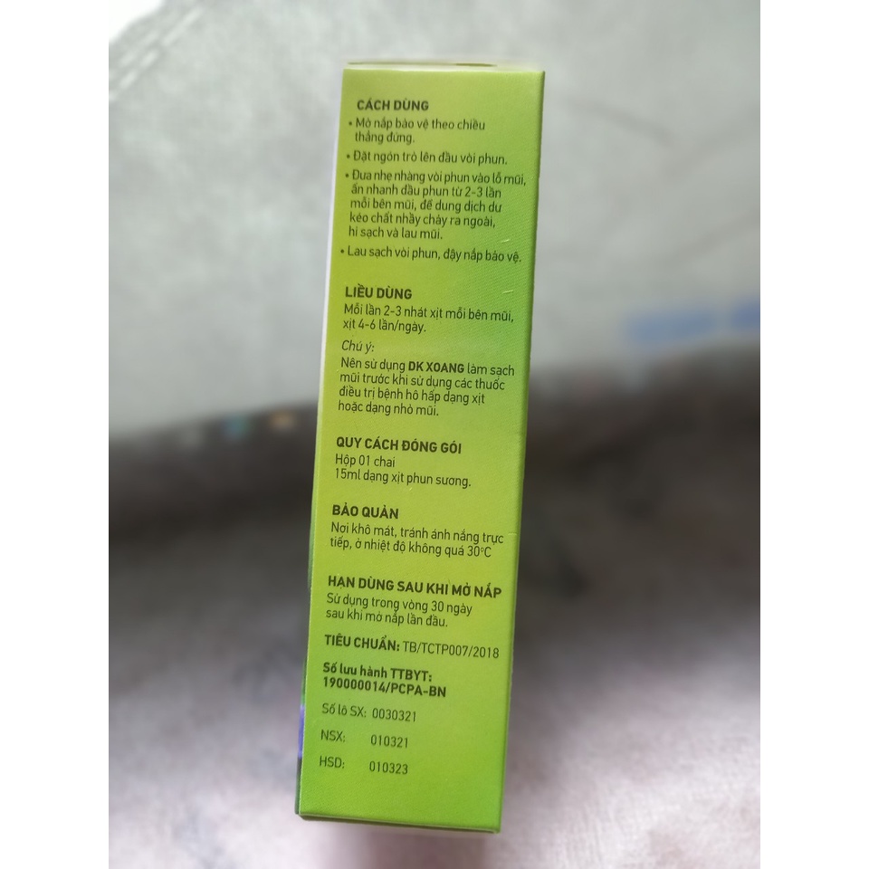 Xịt mũi thảo dược Dk Xoang 15ml