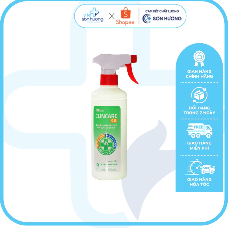 Nước sát khuẩn bề mặt Clincare S.H 500ml