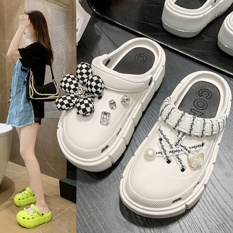 Dép sục crocs đế cao dày phiên bản đặc biệt mẫu mới nhất 2022 Giày sục sandal phong cách ulzzang Kichi