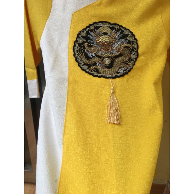 Áo dài cách tân bé trai 2020,vải gấm cao cấp, thêu mặt hổ  habgf đẹp