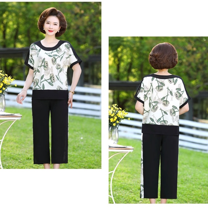 Bộ Đồ Thời Trang Mùa Hè Kiểu Mới Dành Cho Phụ Nữ Trung Niên 2022