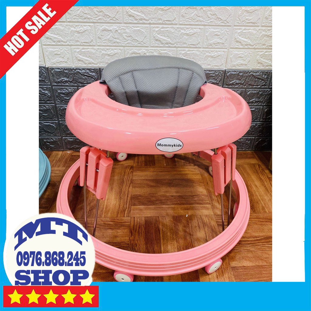 Xe tròn tập đi, xe tập đi cho bé điều chỉnh độ cao mommykid - HÀNG CAO CẤP, BẢO HÀNH 12 THÁNG