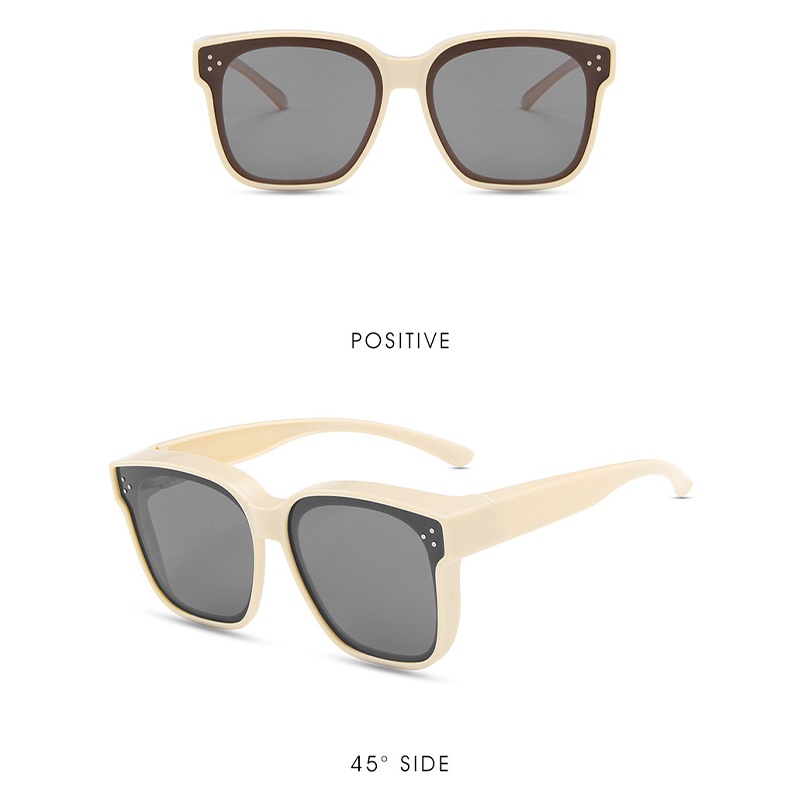 (YUZHU) Bộ Ba Điểm Kính Râm Oversized Chống Tia UV Phân Cực Mạnh Mẽ Bảo Vệ Lái Xe