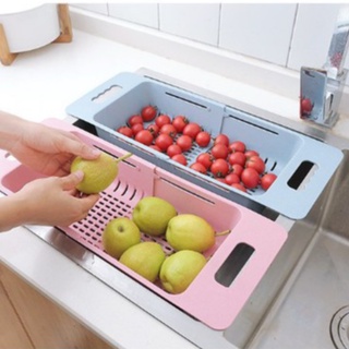 Rổ gác bồn rửa rút gọn đa năng làm từ lúa mạch T2