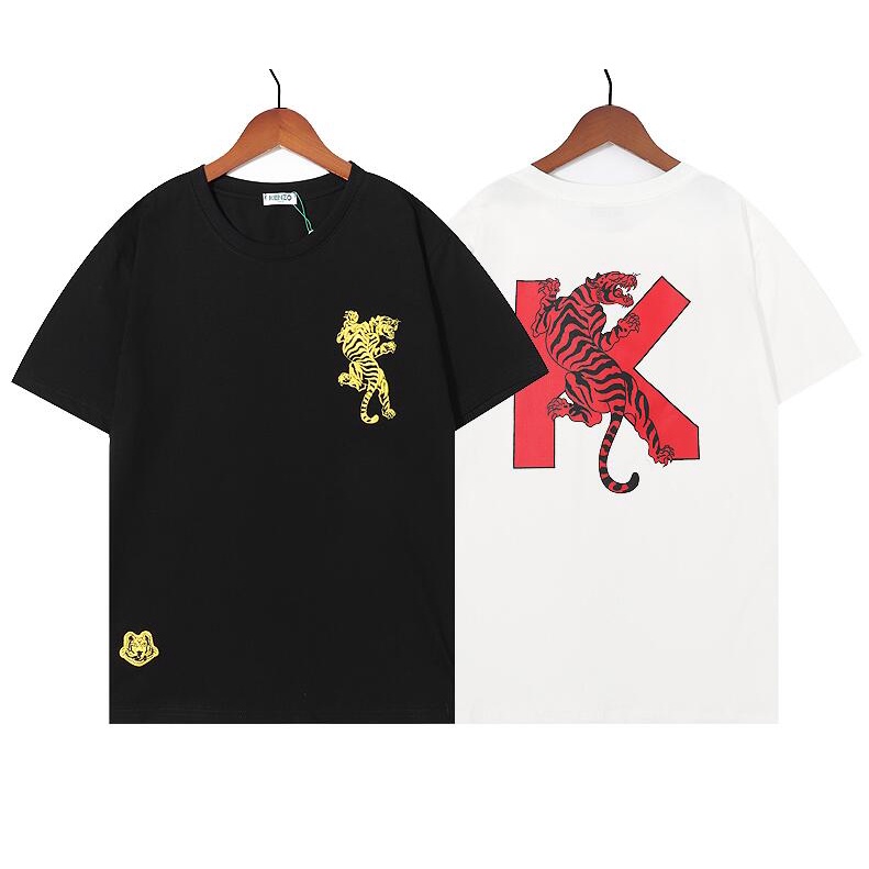 Áo Thun Cotton Tay Ngắn In Hoạ Tiết Kenzo Phong Cách Thời Trang Unisex