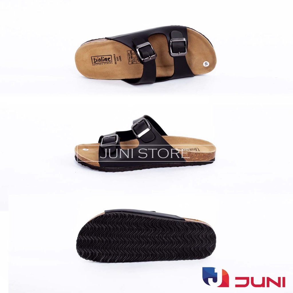 [DA PU-CHỐNG NƯỚC] PU01- Dép sandal quai ngang da PU, đế trấu Bioline - Xuất khẩu châu Âu - Juni Store