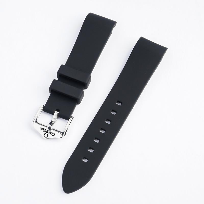 Dây Đeo Silicone 20mm Chống Nước Có Logo Cho Omega Swatch Seamaster 300 AT150 Series