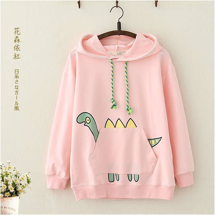 ÁO KHOÁC HOODIE NỮ UNISEX IN HÌNH KHỦNG LONG SỪNG NHÍ MẪU MỚI