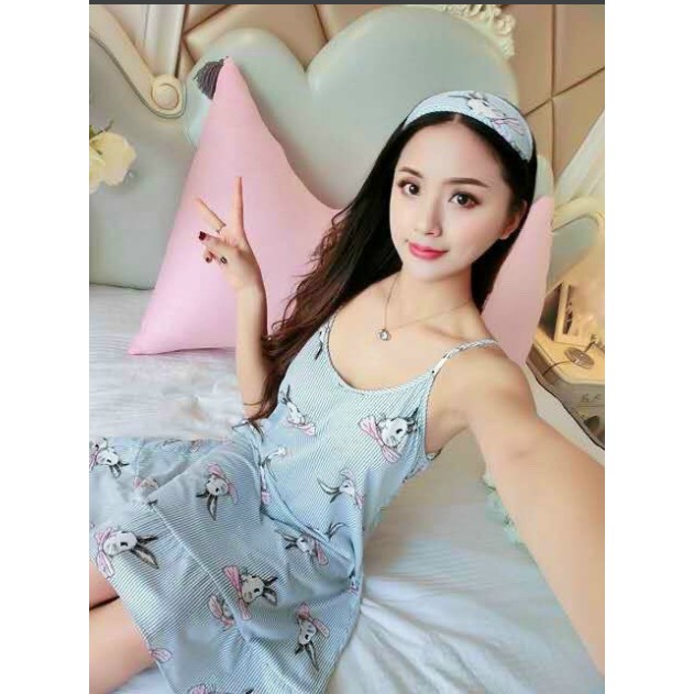 Váy Ngủ HAI DÂY COTTON Siêu Mát