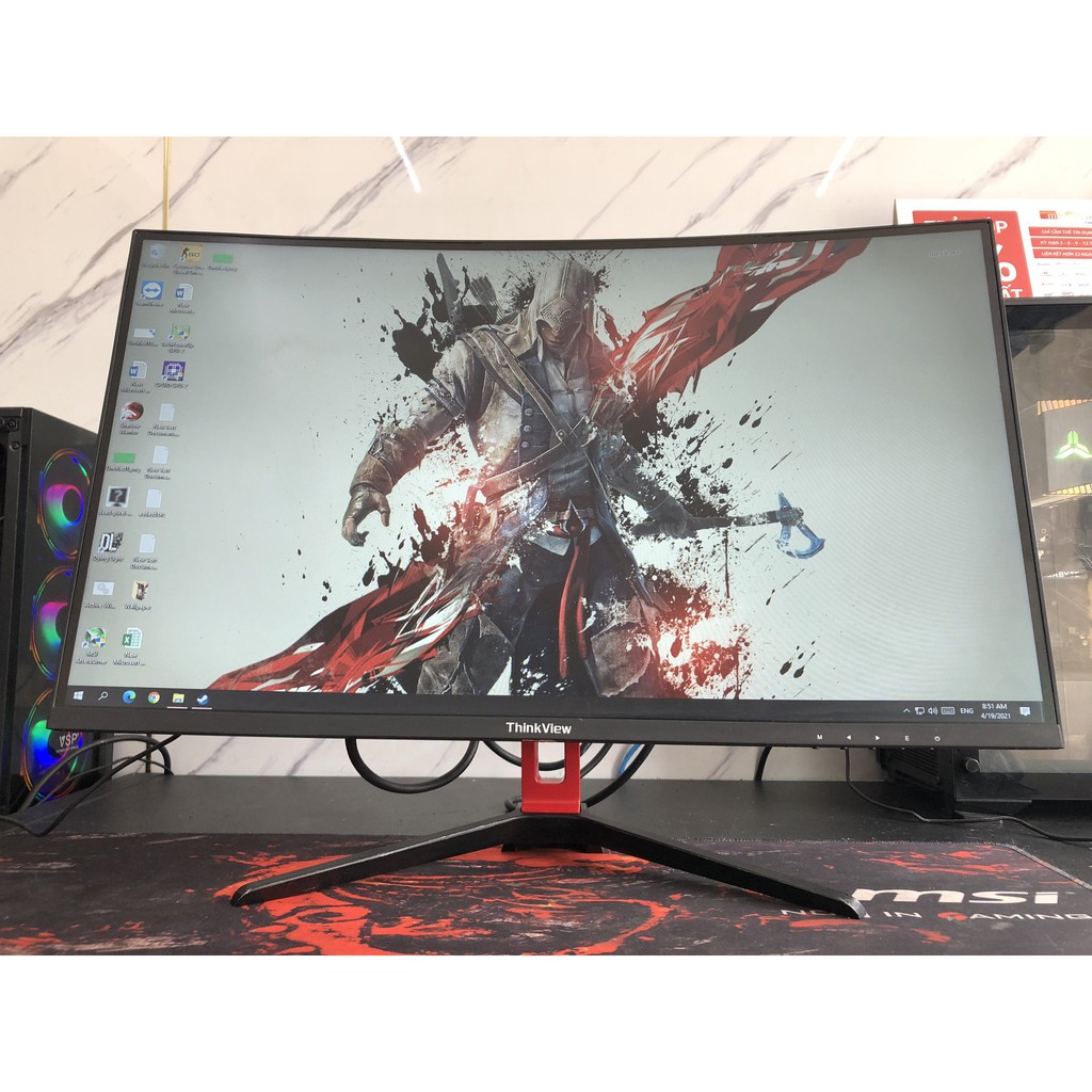 Màn hình LCD 27” ThinkView CA27 FHD 75Hz Gaming Monitor Cong - 2ND