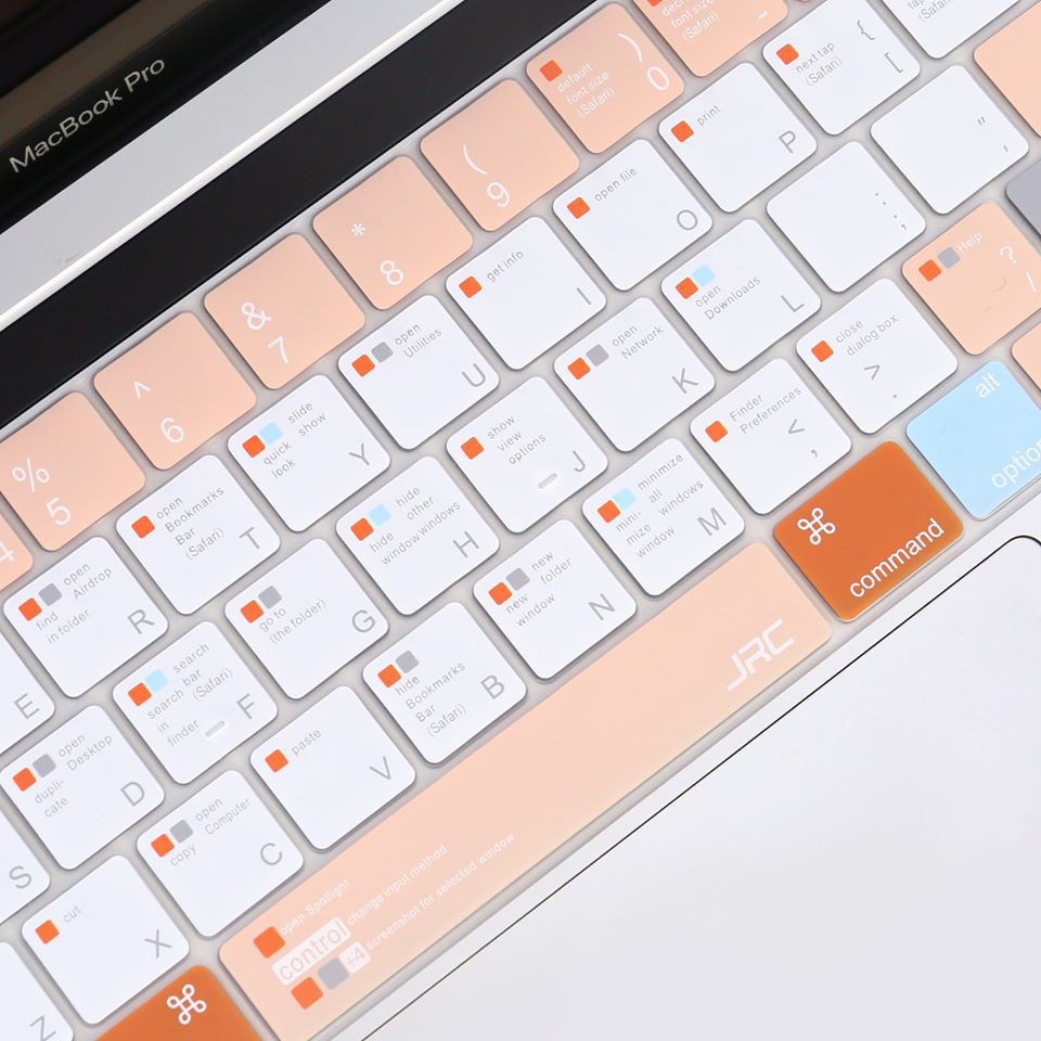 PHỦ BÀN PHÍM JRC ShortCut MÀU CAM CHO MACBOOK