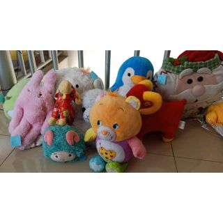 Gấu bông cầu vồng chim noel