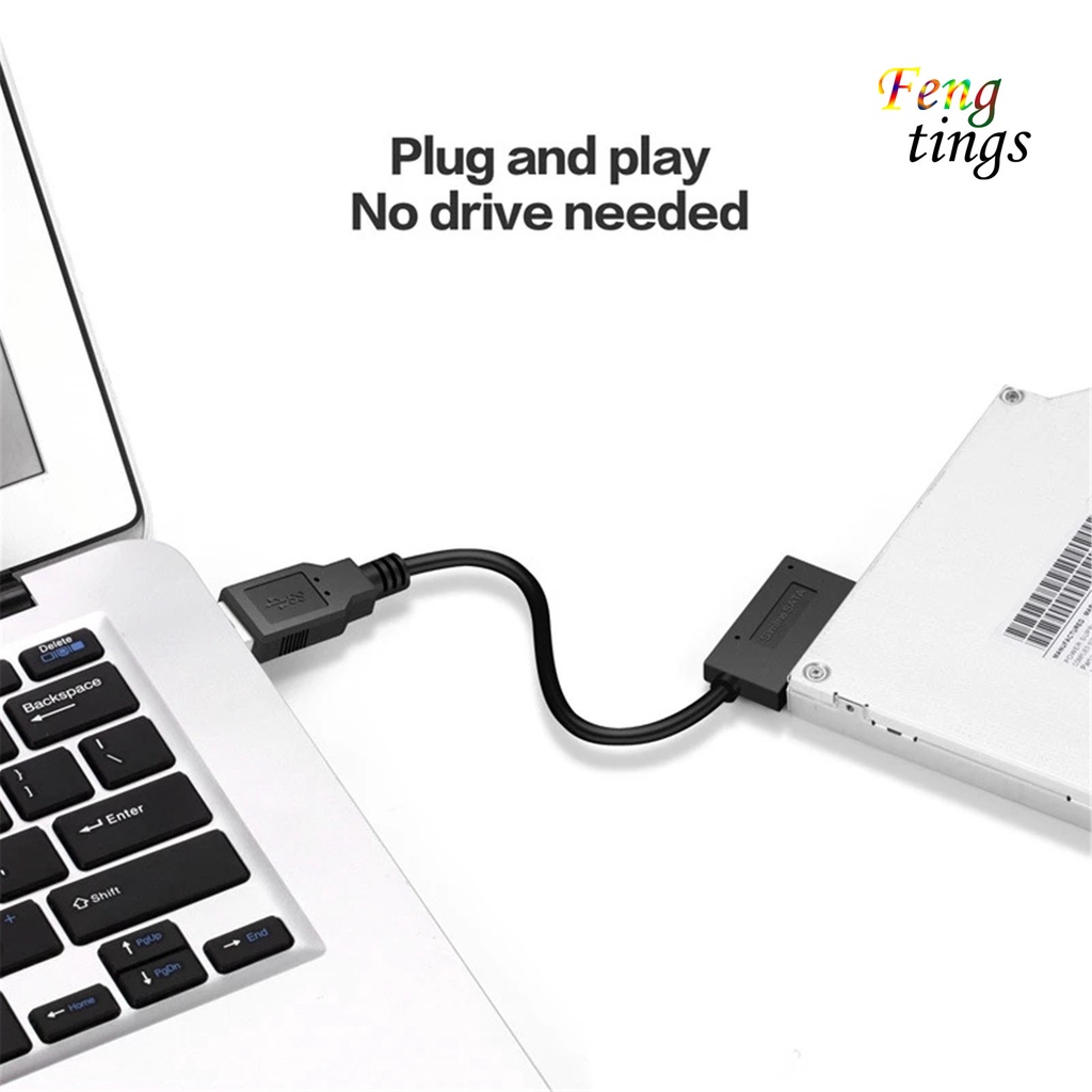 Cáp Chuyển Đổi Usb 2.0 Sang Mini Sata Ii 6 + 7 13pin Cho Ổ Đĩa Dvd / Cd Rom