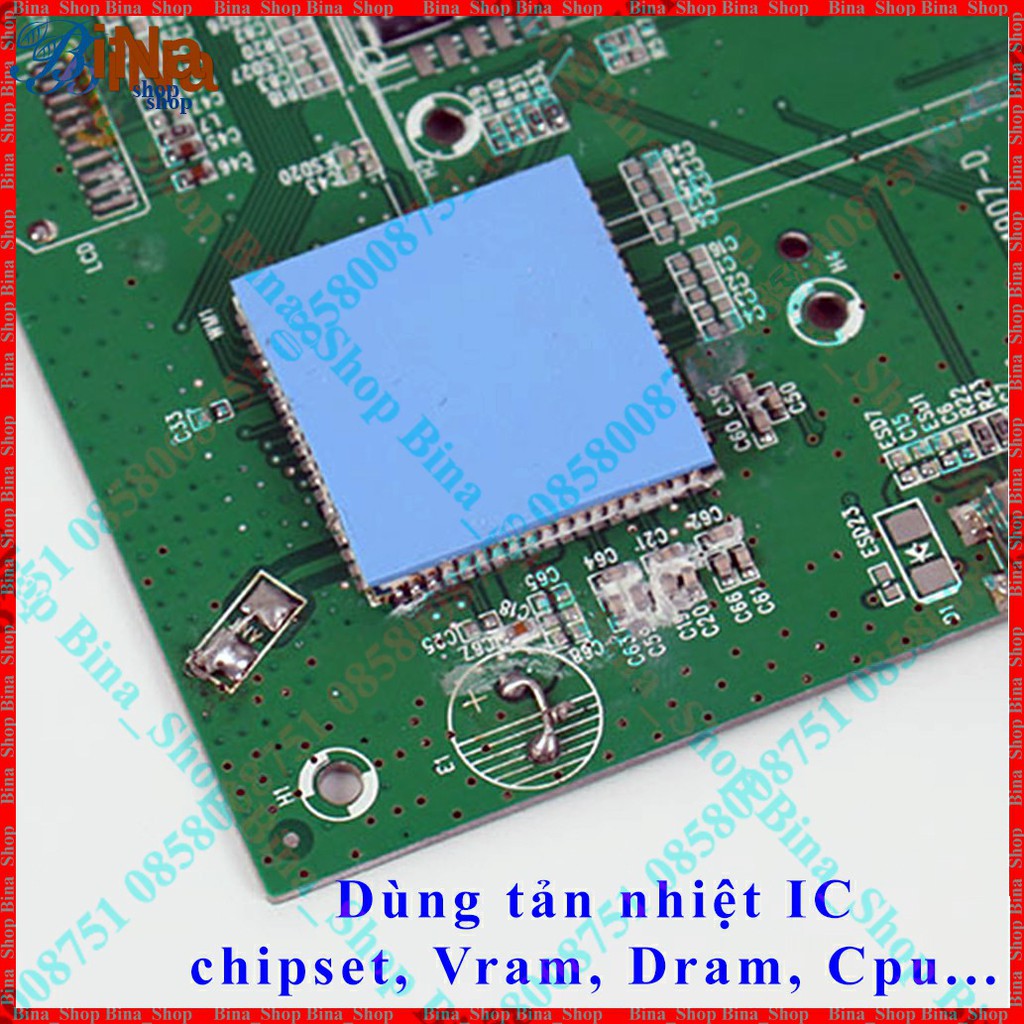 Miếng dán thermal pad 100x100mm dùng cho Vram Dram IC Chipset