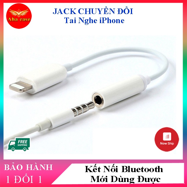 Jack Chuyển Đổi 1 Cổng Chuyển Đổi Chân Sạc Thành Chân Tai Nghe 3.5mm Lightning Sang 3.5mm Cho iPhone Có Mic (1 Cổng)