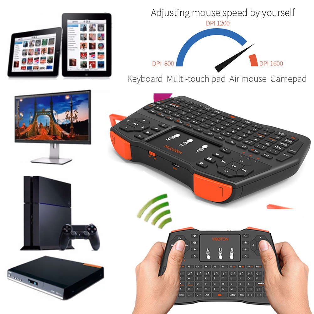 Bàn Phím Không Dây Mini Đa Năng Dành Cho TV Box điện thoại máy tính bảng, Android Box VIBOTON i8 Plus