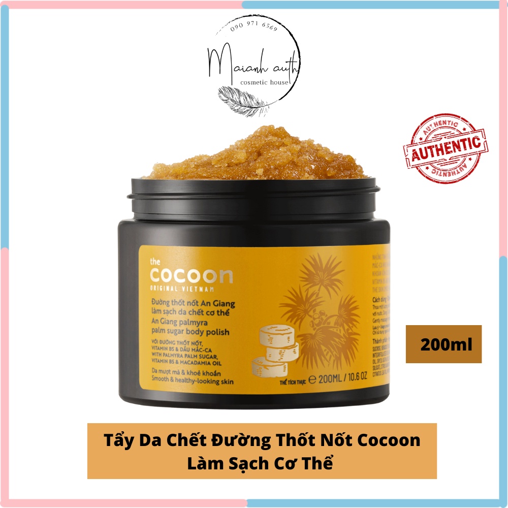 Tẩy Da Chết Body Đường Thốt Nốt CoCoon làm sạch da cơ thể - 200ml