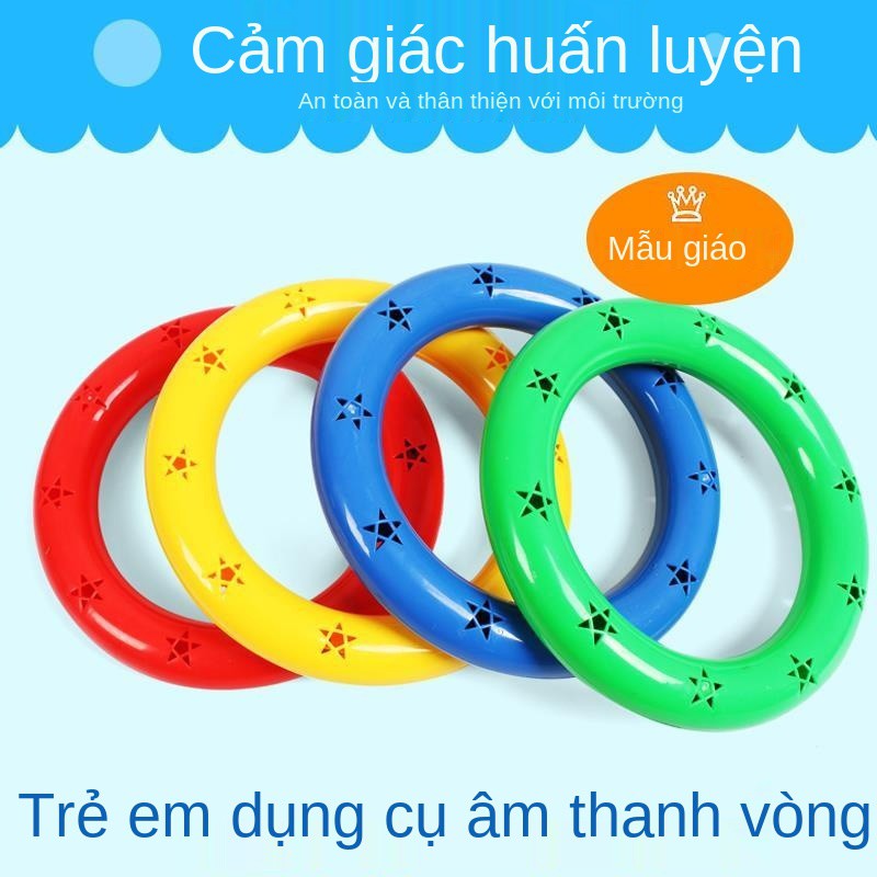 giọng mẫu giáo Vòng thể dục vòng tay múa trẻ em 0-1 tuổi em bé rattle đồ chơi trẻ em rattle nhạc cụ