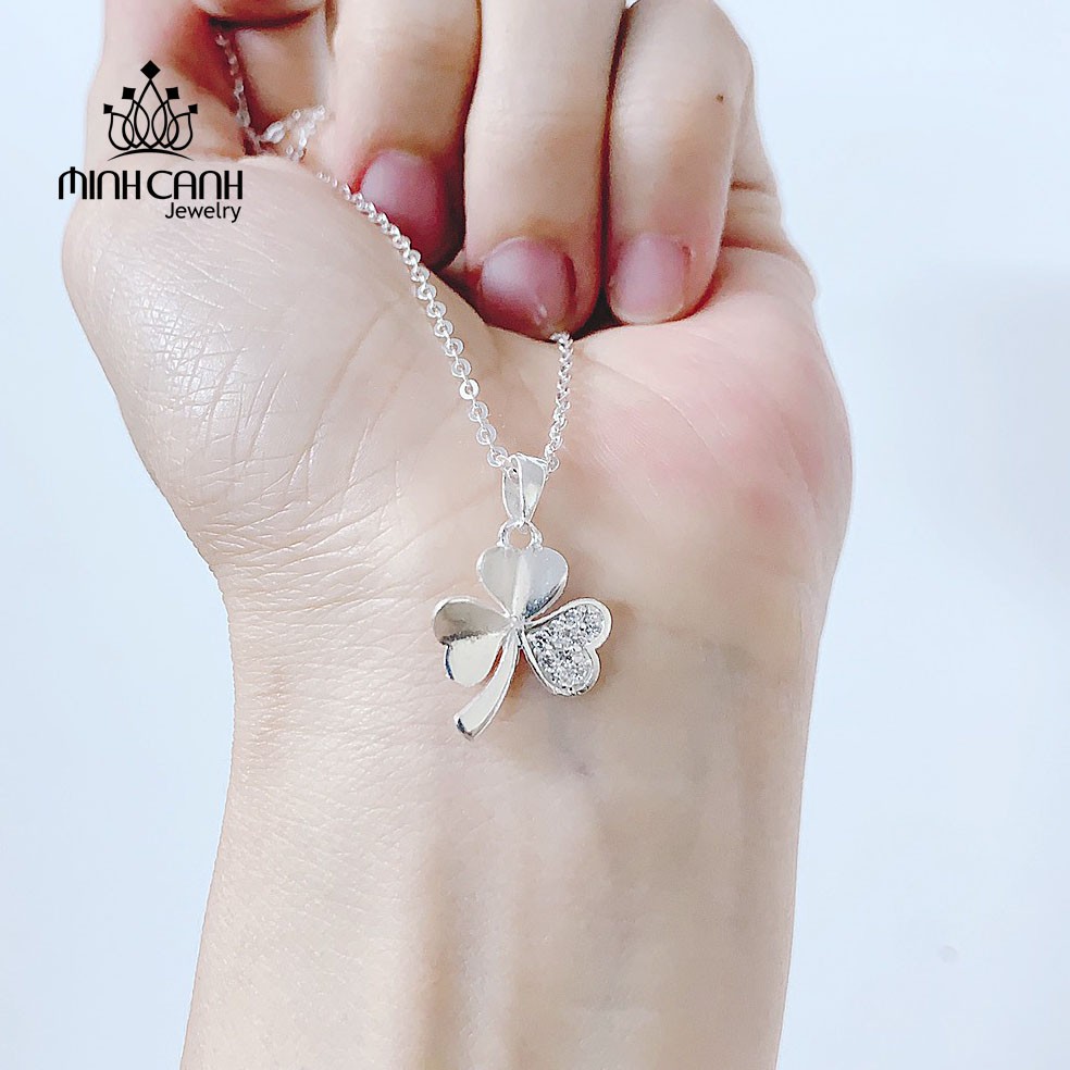 [Mã FARSBR151 giảm 100% đơn 0đ] Vòng Cổ Bạc Ta Cỏ 3 Lá May Mắn - Minh Canh Jewelry