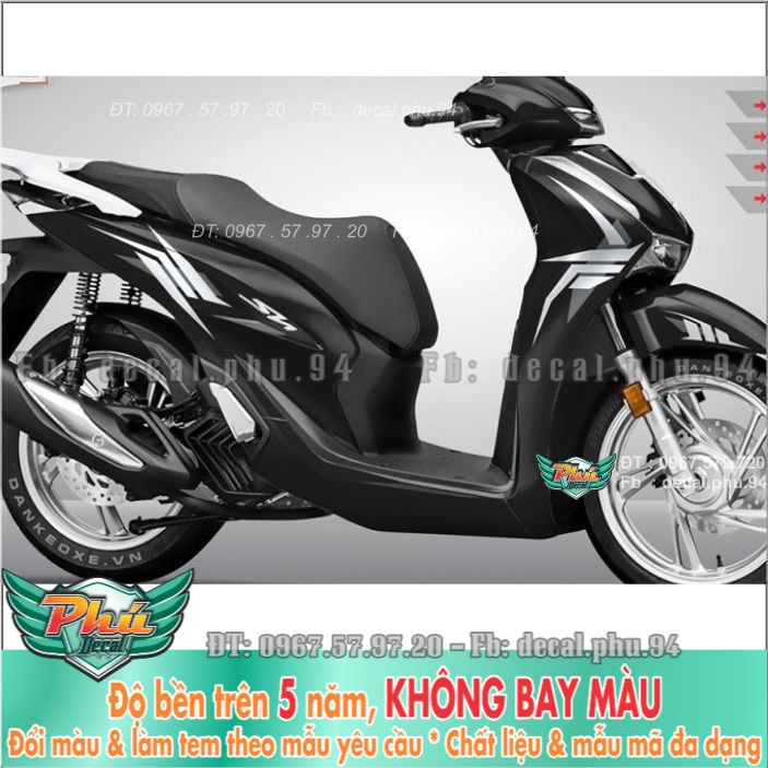 Tem rời SH Đen Chỉ Trắng (B) -1