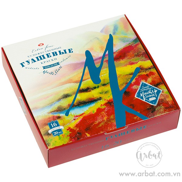 [ARBAT] Màu gouache Master Class - Set 16 màu