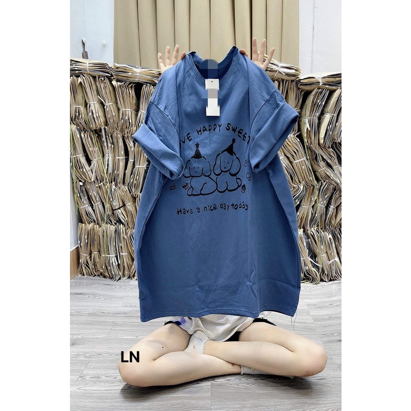 Áo phông 2 con chó form thụng-3L5N