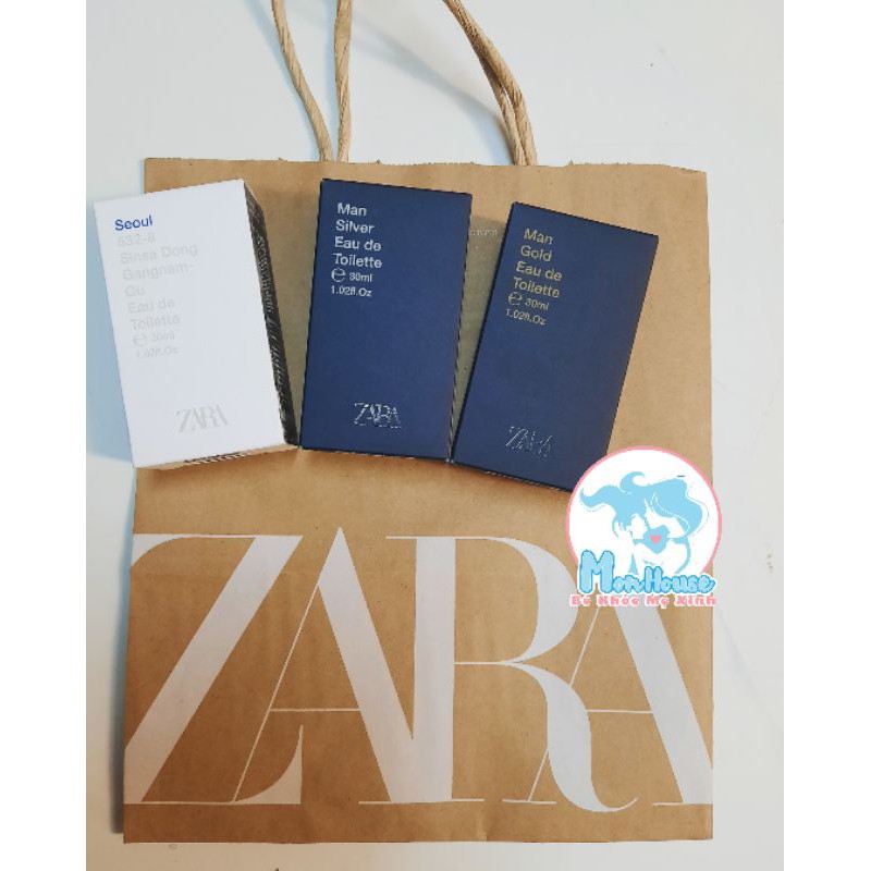 Túi giấy Zara chính hãng size S (22 x 25 cm) và XL(42 x 46cm)