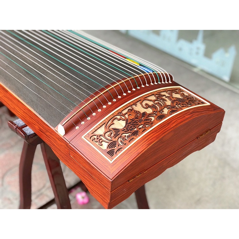Đàn cổ tranh Guzheng 21 dây trạm hoa văn