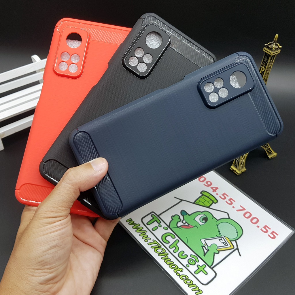 [Ảnh Thật] Ốp Lưng Xiaomi Mi 10T Pro 5G Dẻo Carbon Phay Xước Chống Sốc
