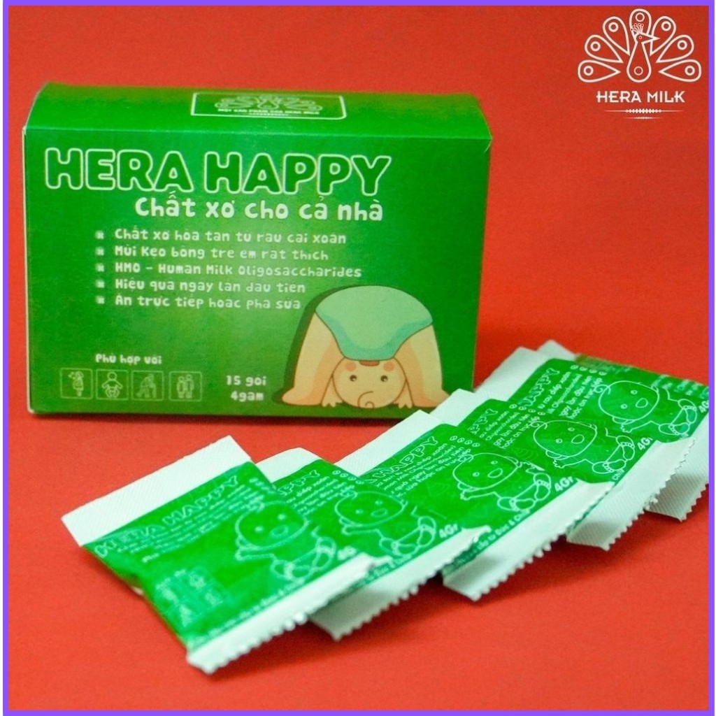 Chất Xơ HERA HAPPY CX02 - Chất xơ Hòa Tan - Hỗ Trợ Táo Bón - Bổ sung Chất xơ (02 Hộp = 30 Gói) | BigBuy360 - bigbuy360.vn