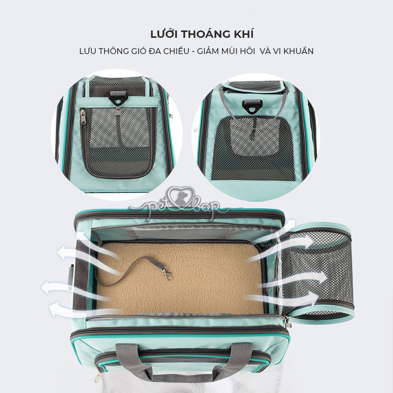 Túi vận chuyển chó mèo hàng thiết kế cao cấp vải dệt mật độ cao siêu bền nhiều màu sắc