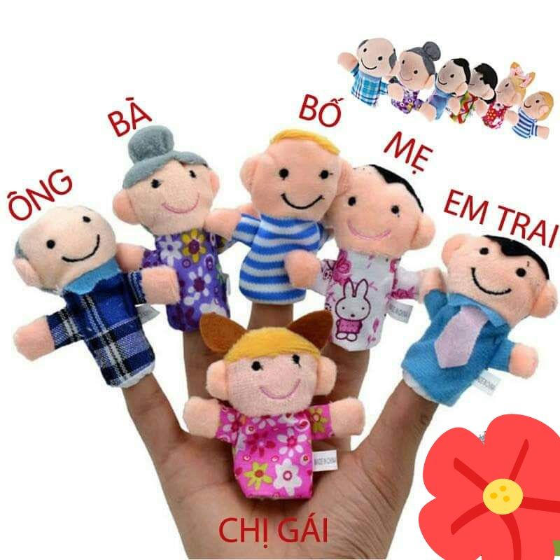 Sét 6 rối ngón tay gia đình